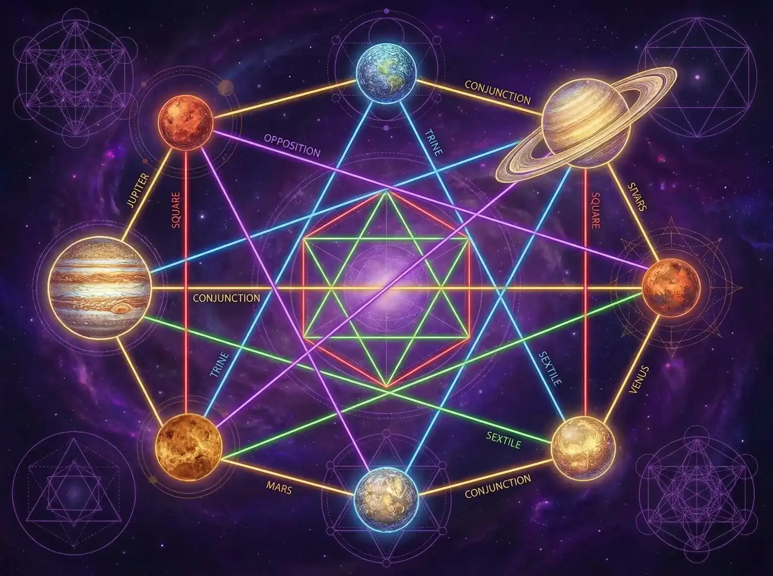 行星相位解读 - 美美哒影院 | 占星学进阶